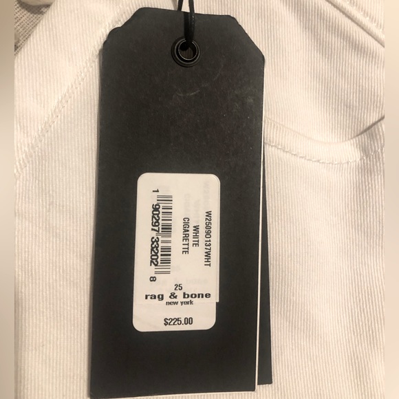 Rag & Bone Cigarette High Rise White Jeans. NWT! Sz 25 & 27 - Picture 16 of 16